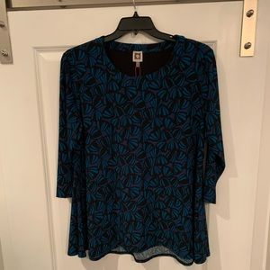 Anne Klein Tunic 3/4 Sleeve - NWT